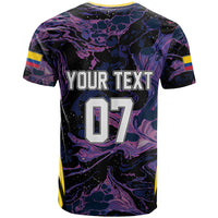 Personalised Colombia Football T Shirt World Cup 2023 Cano Cristales River Style - Wonder Print Shop