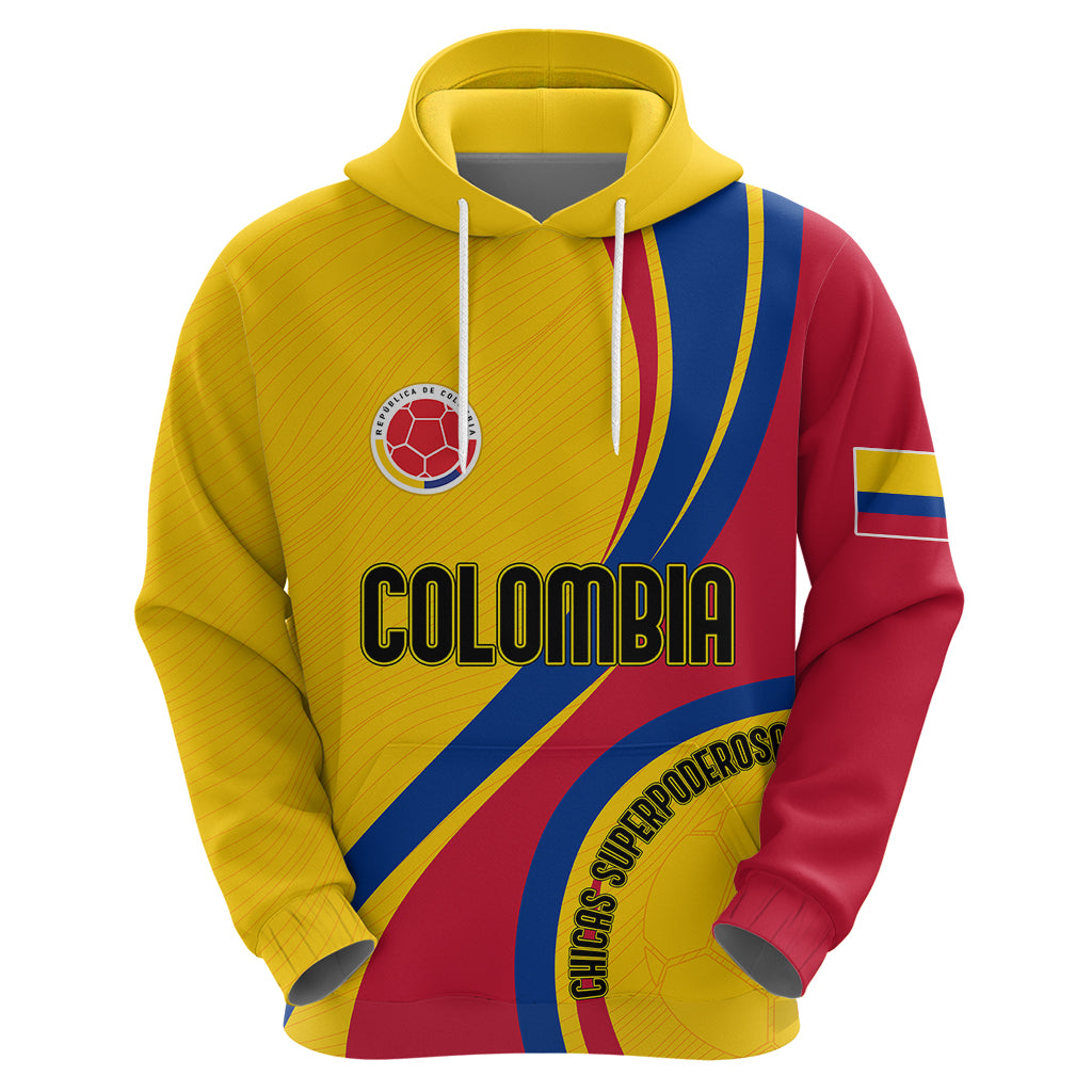Personalised Colombia Football Hoodie World Cup 2023 Chicas Superpoderosas - Wonder Print Shop