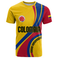 Personalised Colombia Football T Shirt World Cup 2023 Chicas Superpoderosas - Wonder Print Shop