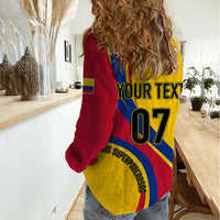 Personalised Colombia Football Women Casual Shirt World Cup 2023 Chicas Superpoderosas - Wonder Print Shop