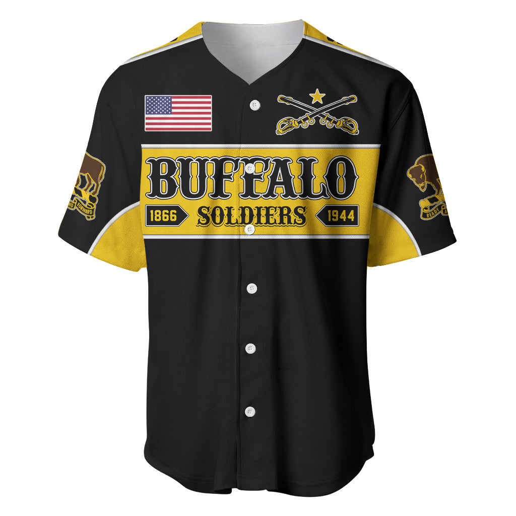 Personalised Buffalo Soldiers Baseball Jersey History of Heroes LT7 - Wonder Print Shop