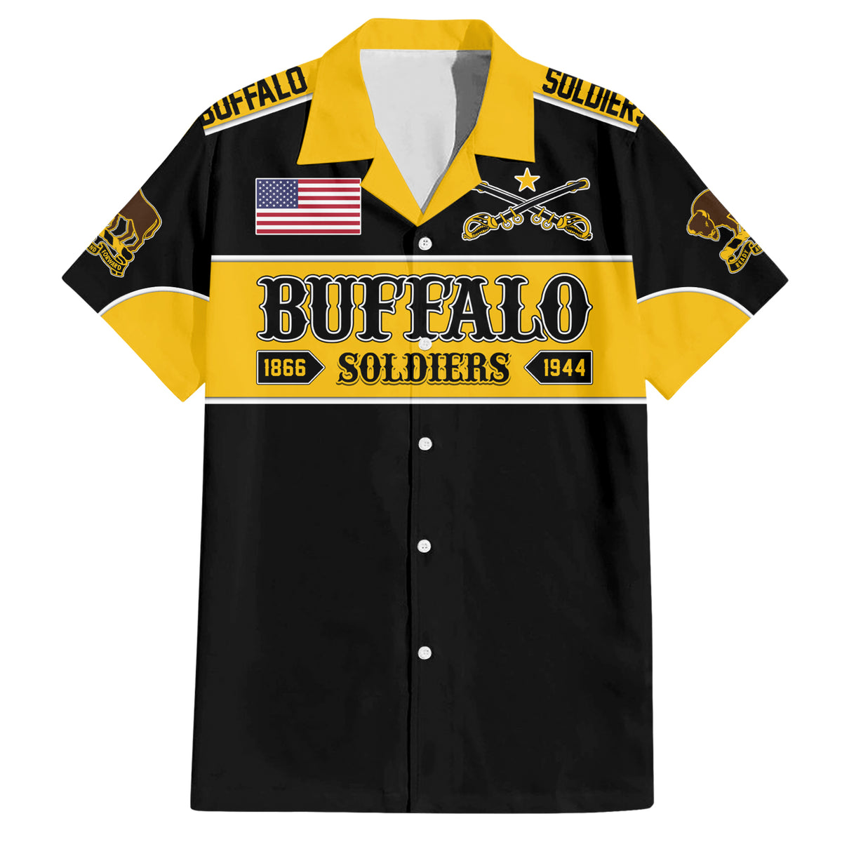 Personalised Buffalo Soldiers Hawaiian Shirt History of Heroes - Wonder Print Shop