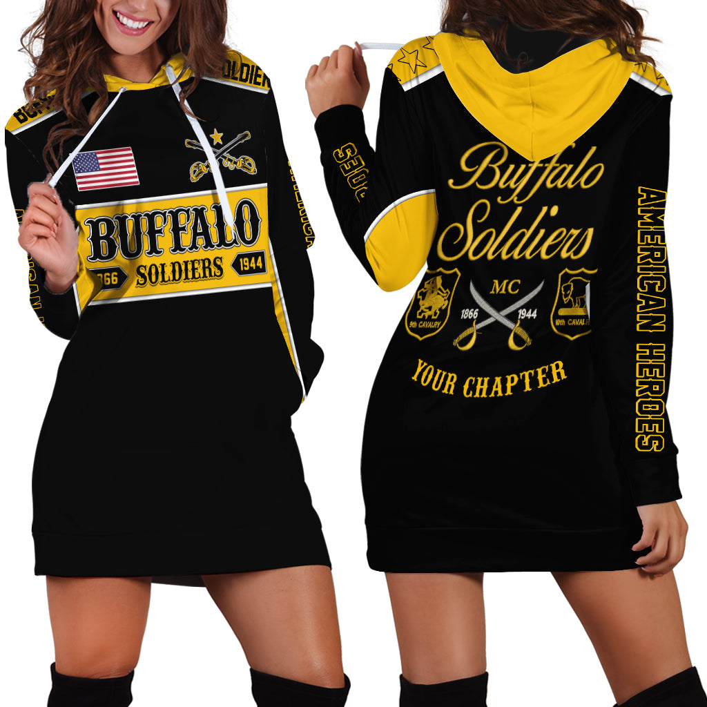 Personalised Buffalo Soldiers Hoodie Dress History of Heroes - Wonder Print Shop