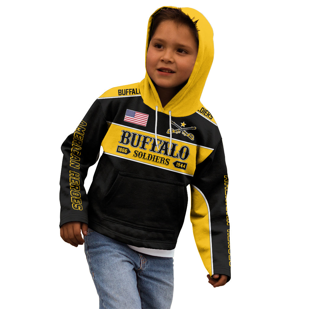 Personalised Buffalo Soldiers Kid Hoodie History of Heroes - Wonder Print Shop
