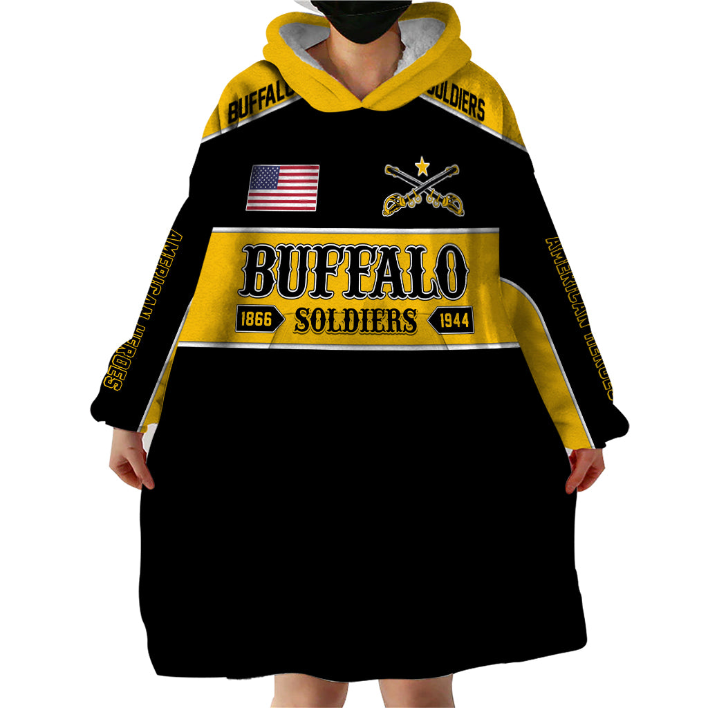 Personalised Buffalo Soldiers Wearable Blanket Hoodie History of Heroes - Wonder Print Shop