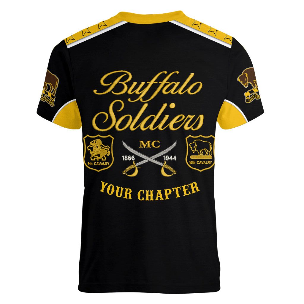 Personalised Buffalo Soldiers Women V Neck T Shirt History of Heroes - Wonder Print Shop