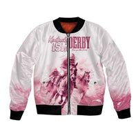 Personalised Kentucky Horse Racing Bomber Jacket 151st Anniversary - Pink Out LT7
