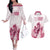 Personalised Kentucky Horse Racing Couples Matching Off The Shoulder Long Sleeve Dress and Hawaiian Shirt 151st Anniversary - Pink Out LT7