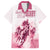Personalised Kentucky Horse Racing Family Matching Off Shoulder Long Sleeve Dress and Hawaiian Shirt 151st Anniversary - Pink Out LT7