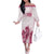 Personalised Kentucky Horse Racing Family Matching Off Shoulder Long Sleeve Dress and Hawaiian Shirt 151st Anniversary - Pink Out LT7