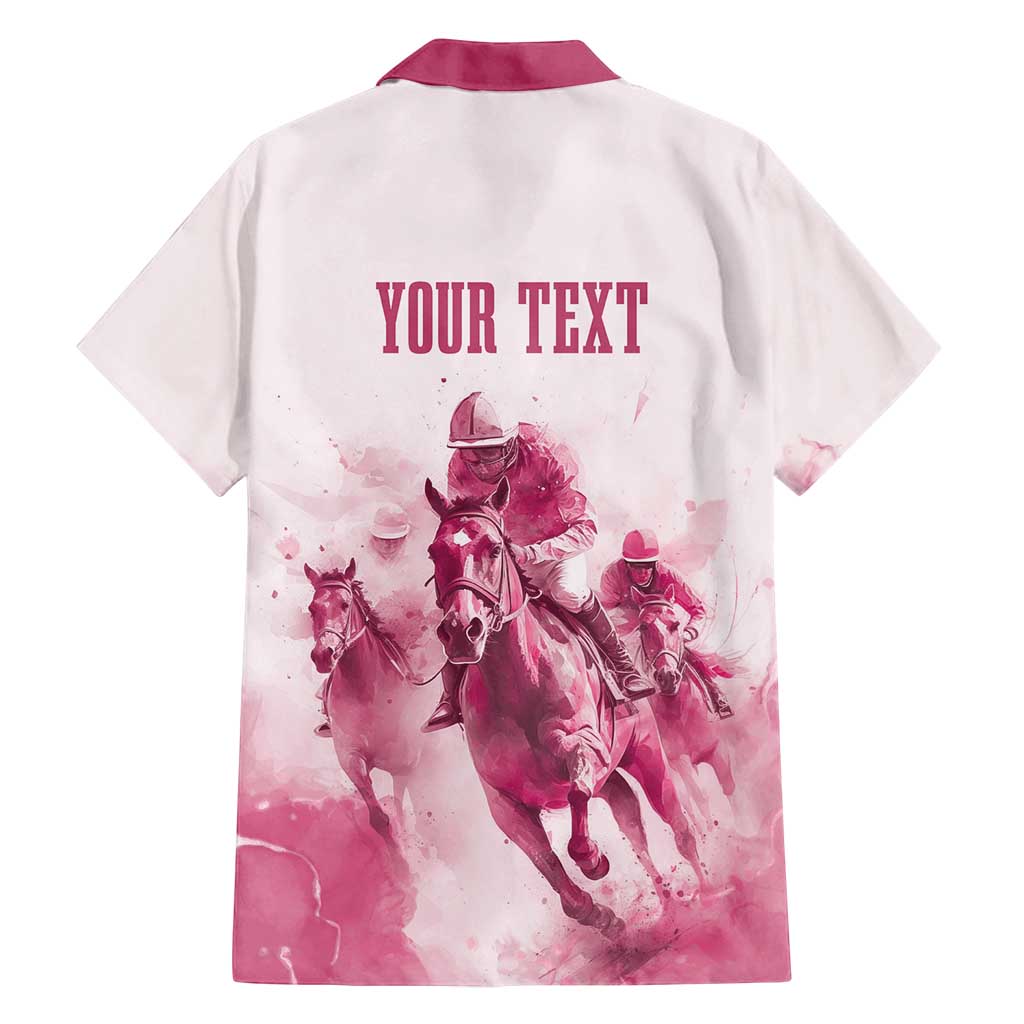 Personalised Kentucky Horse Racing Family Matching Summer Maxi Dress and Hawaiian Shirt 151st Anniversary - Pink Out LT7