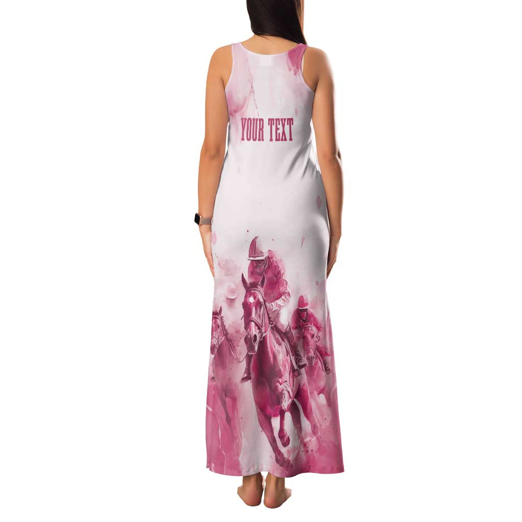 Personalised Kentucky Horse Racing Family Matching Tank Maxi Dress and Hawaiian Shirt 151st Anniversary - Pink Out LT7