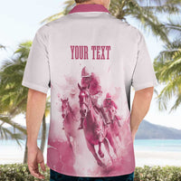 Personalised Kentucky Horse Racing Hawaiian Shirt 151st Anniversary - Pink Out LT7