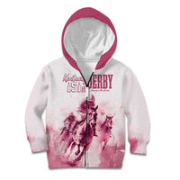 Personalised Kentucky Horse Racing Kid Hoodie 151st Anniversary - Pink Out LT7
