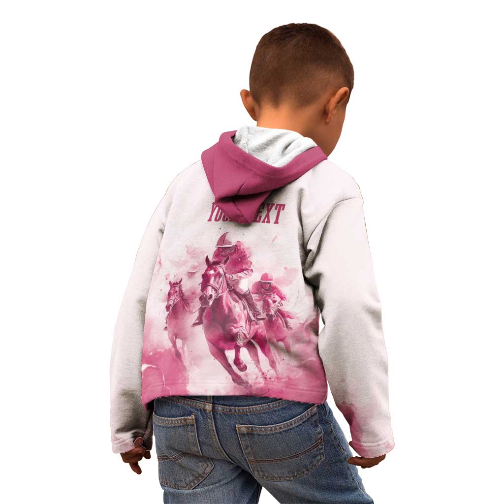 Personalised Kentucky Horse Racing Kid Hoodie 151st Anniversary - Pink Out LT7