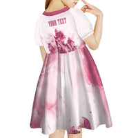 Personalised Kentucky Horse Racing Kid Short Sleeve Dress 151st Anniversary - Pink Out LT7