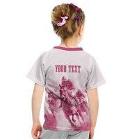 Personalised Kentucky Horse Racing Kid T Shirt 151st Anniversary - Pink Out LT7
