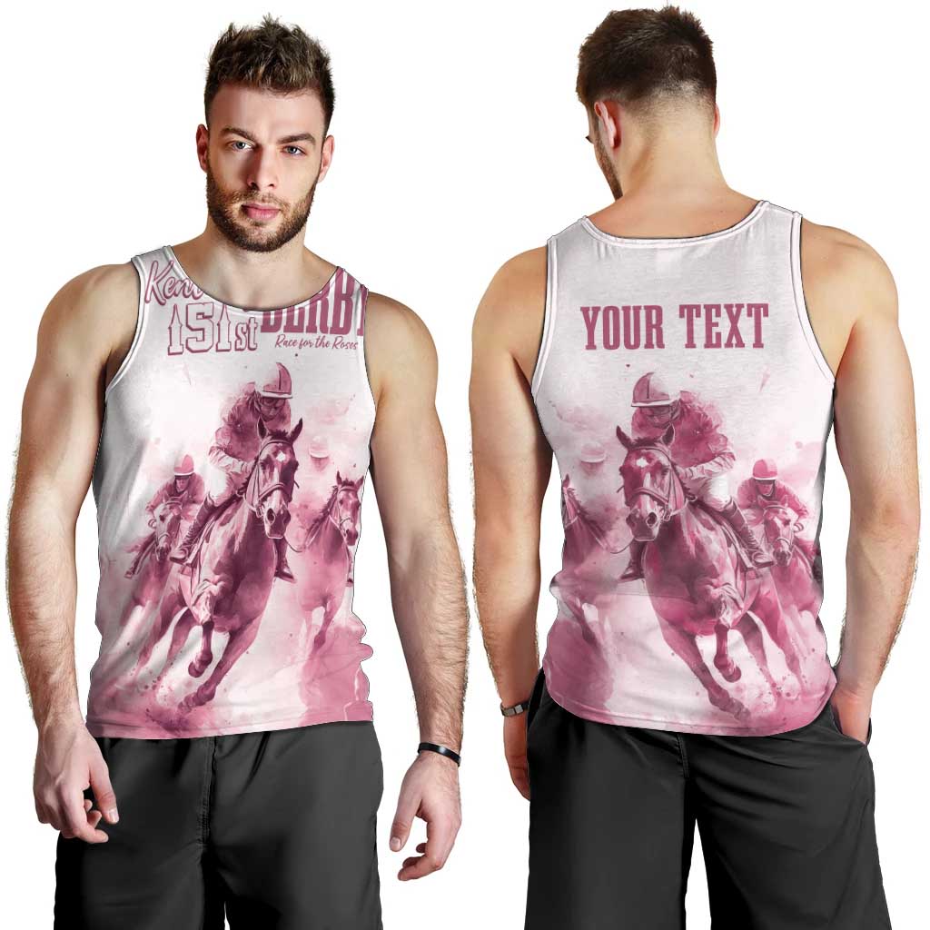 Personalised Kentucky Horse Racing Men Tank Top 151st Anniversary - Pink Out LT7