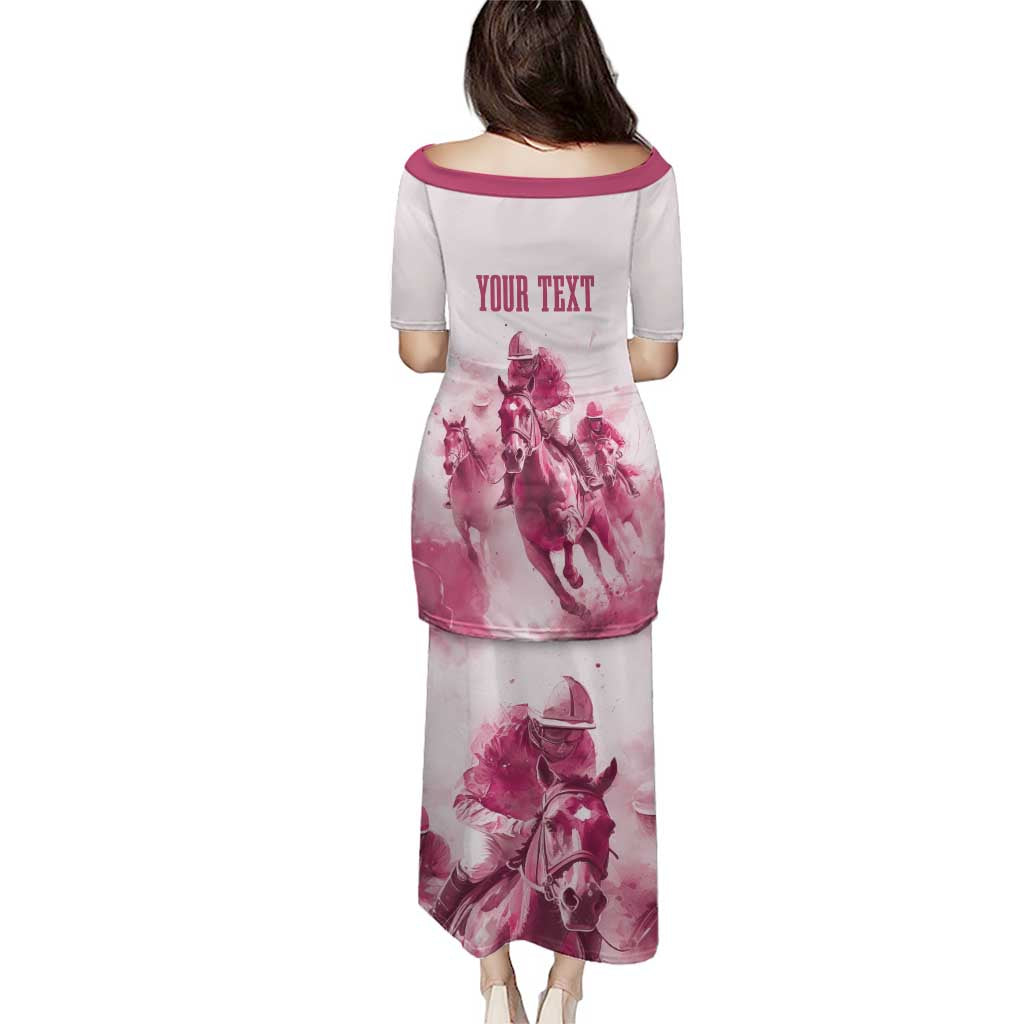 Personalised Kentucky Horse Racing Puletasi 151st Anniversary - Pink Out LT7