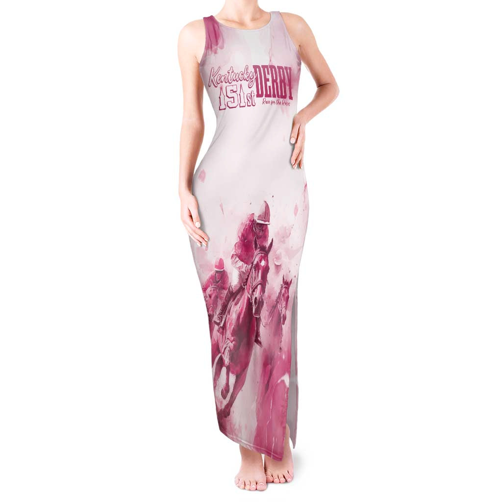 Personalised Kentucky Horse Racing Tank Maxi Dress 151st Anniversary - Pink Out LT7