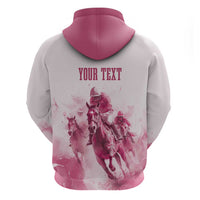 Personalised Kentucky Horse Racing Zip Hoodie 151st Anniversary - Pink Out LT7