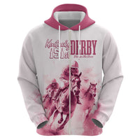 Personalised Kentucky Horse Racing Zip Hoodie 151st Anniversary - Pink Out LT7