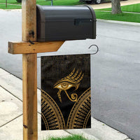 Ancient Egypt Eye of Horus Garden Flag Gold Intricate Feathers