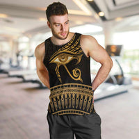 Ancient Egypt Eye of Horus Men Tank Top Gold Intricate Feathers