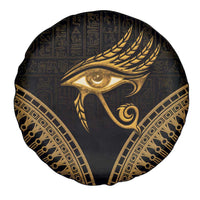 Ancient Egypt Eye of Horus Spare Tire Cover Gold Intricate Feathers