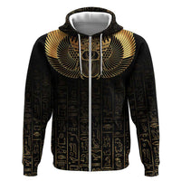 Ancient Egypt Scarab Hoodie Black Gold