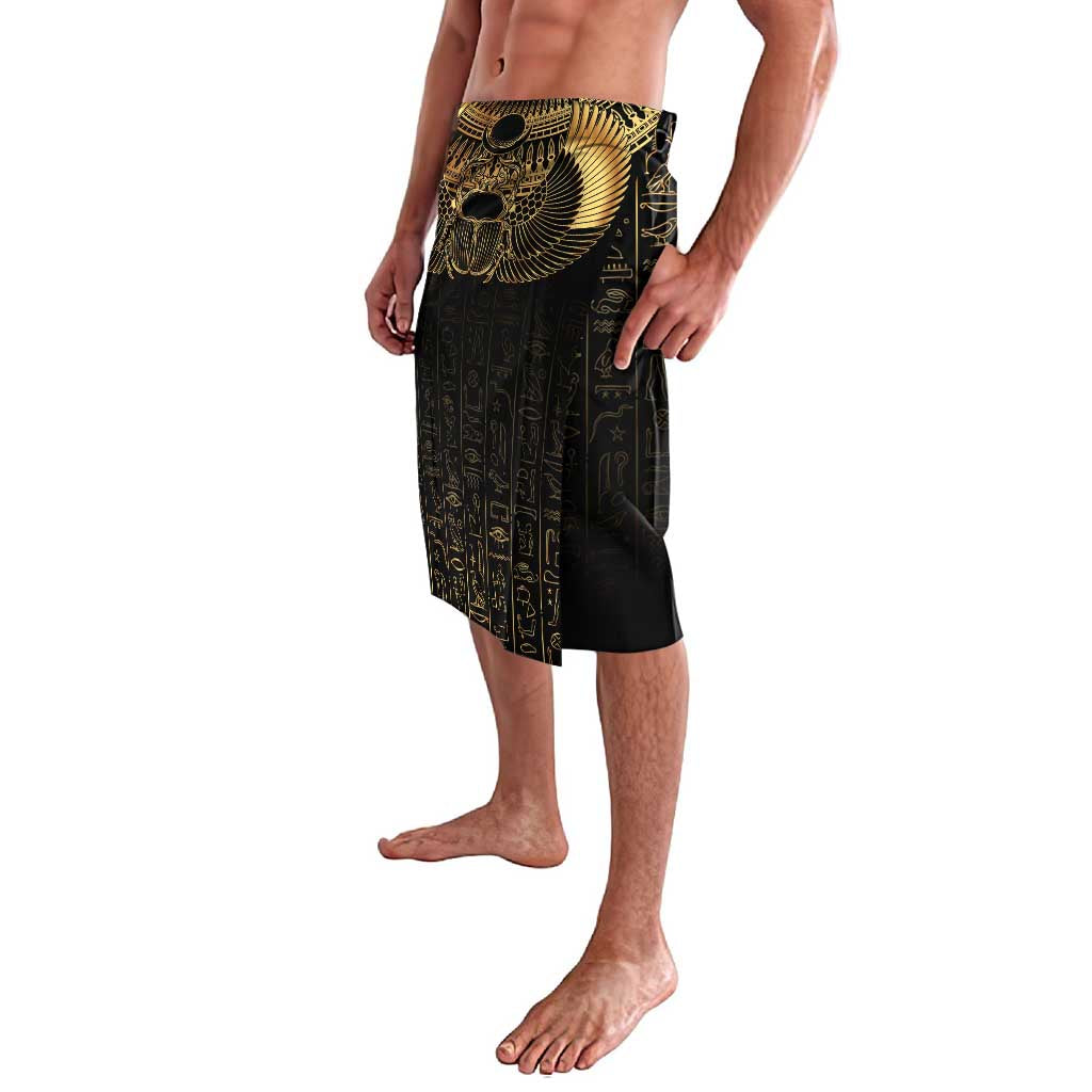 Ancient Egypt Scarab Lavalava Black Gold