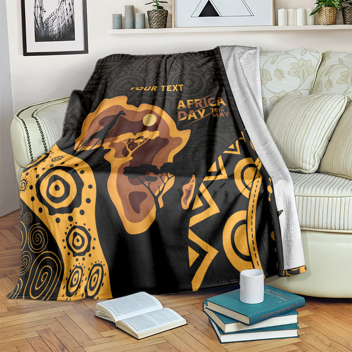 Africa Day Personalized Blanket Ethnic Retro Style
