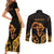 Africa Day Personalized Couples Matching Short Sleeve Bodycon Dress and Long Sleeve Button Shirt Ethnic Retro Style LT7 - Wonder Print Shop