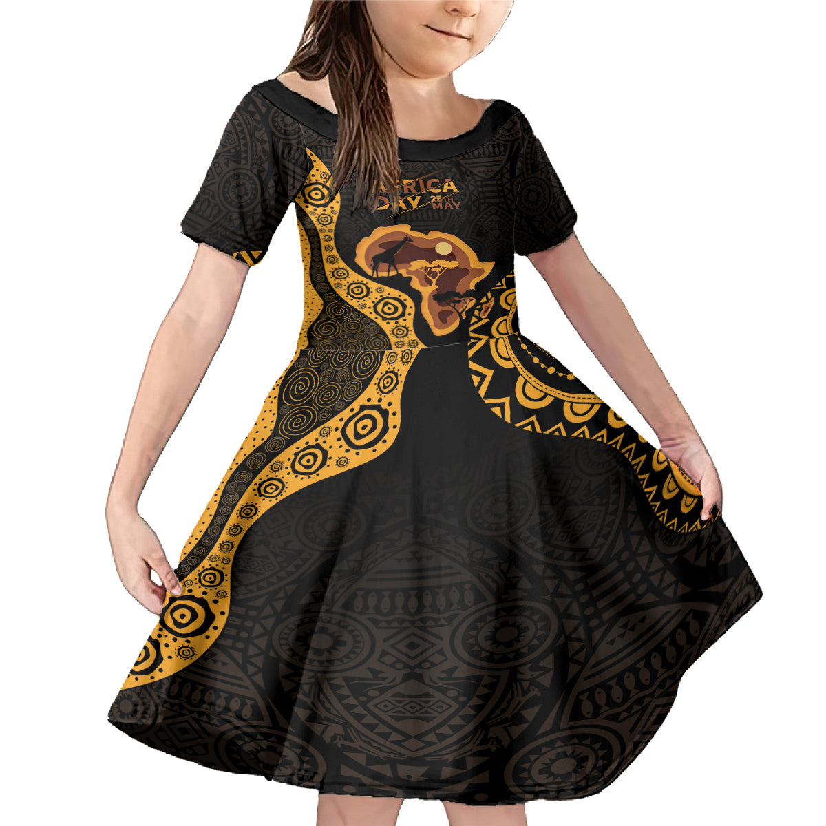 Africa Day Personalized Family Matching Mermaid Dress and Hawaiian Shirt Ethnic Retro Style LT7 - Wonder Print Shop