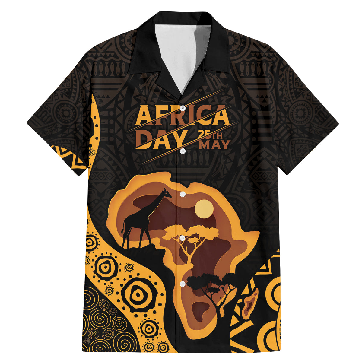 Africa Day Personalized Family Matching Mermaid Dress and Hawaiian Shirt Ethnic Retro Style LT7 - Wonder Print Shop