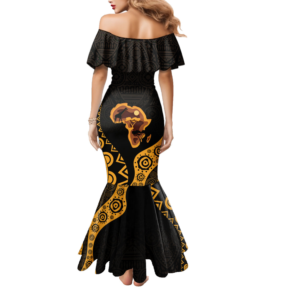 Africa Day Personalized Family Matching Mermaid Dress and Hawaiian Shirt Ethnic Retro Style LT7 - Wonder Print Shop