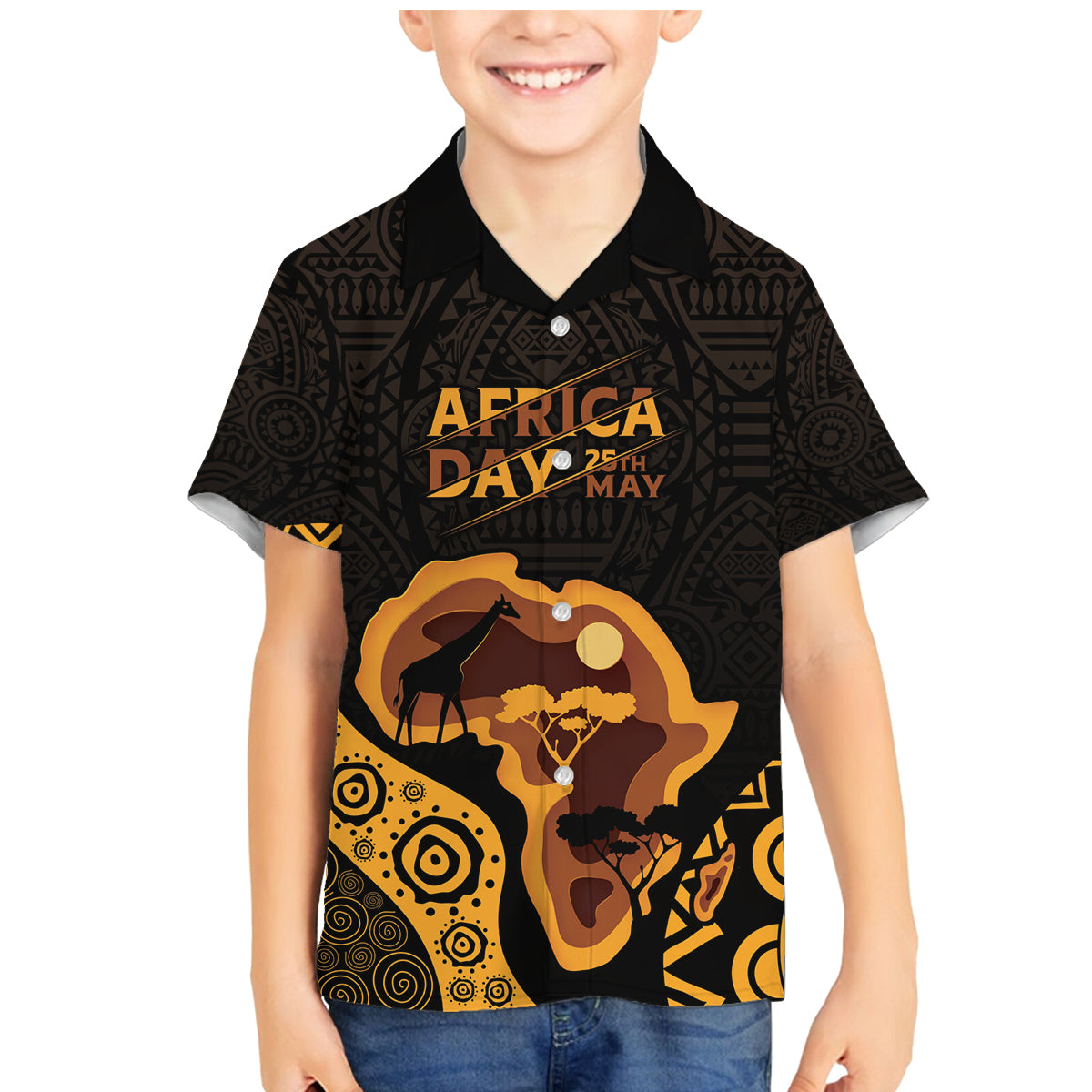Africa Day Personalized Family Matching Mermaid Dress and Hawaiian Shirt Ethnic Retro Style LT7 - Wonder Print Shop