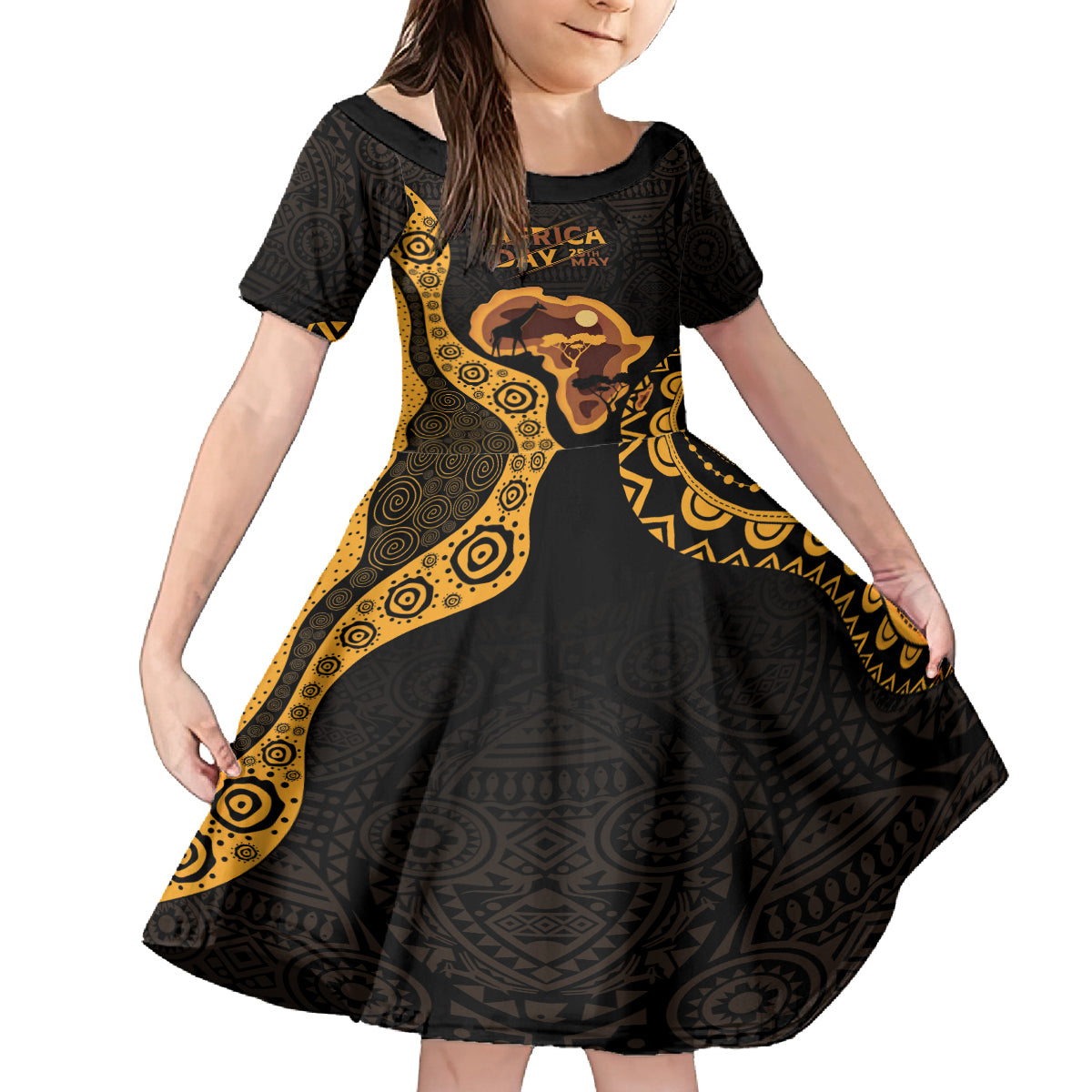 Africa Day Personalized Family Matching Summer Maxi Dress and Hawaiian Shirt Ethnic Retro Style - Wonder Print Shop