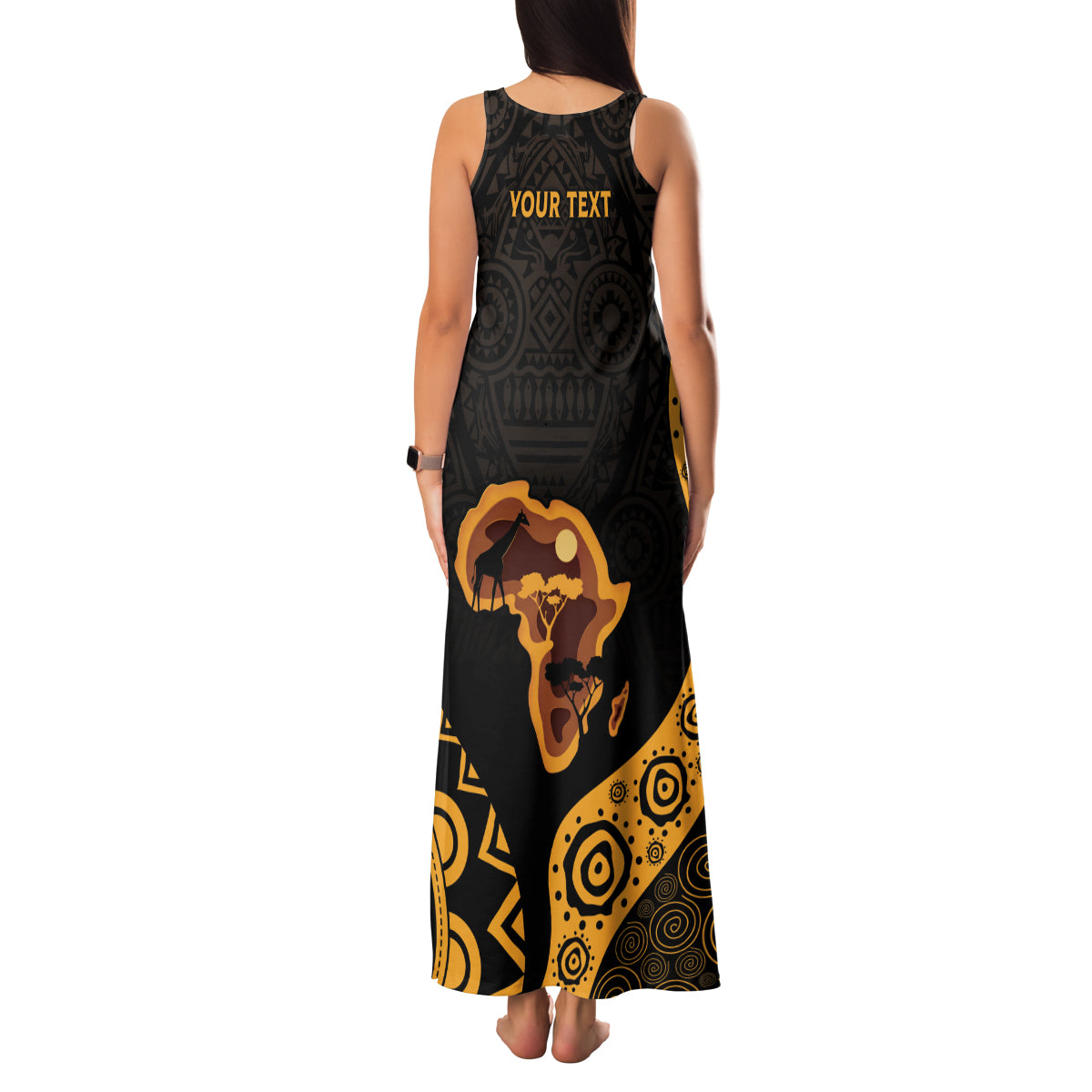 Africa Day Personalized Family Matching Tank Maxi Dress and Hawaiian Shirt Ethnic Retro Style - Wonder Print Shop