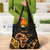 Africa Day Personalized Grocery Bag Ethnic Retro Style