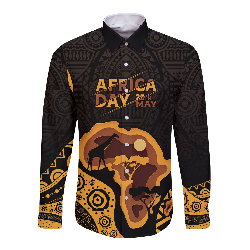 Africa Day Personalized Long Sleeve Button Shirt Ethnic Retro Style - Wonder Print Shop