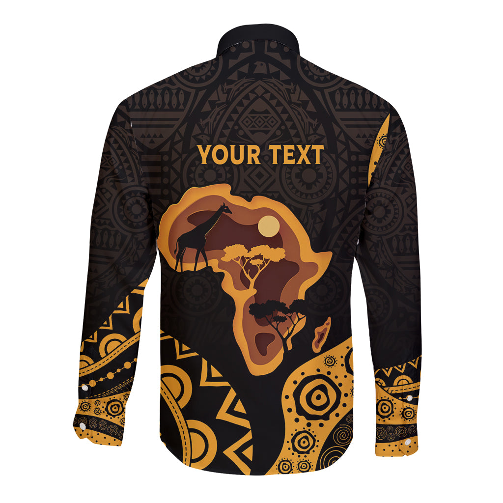 Africa Day Personalized Long Sleeve Button Shirt Ethnic Retro Style - Wonder Print Shop