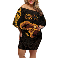 Africa Day Personalized Off Shoulder Short Dress Ethnic Retro Style - Wonder Print Shop