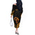 Africa Day Personalized Off The Shoulder Long Sleeve Dress Ethnic Retro Style - Wonder Print Shop