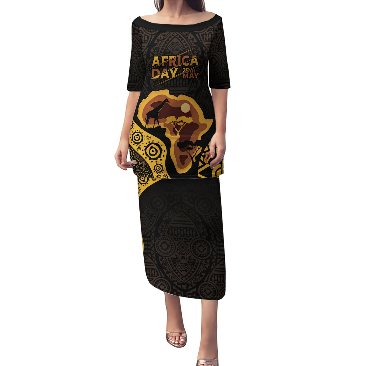 Africa Day Personalized Puletasi Ethnic Retro Style - Wonder Print Shop