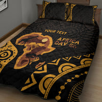 Africa Day Personalized Quilt Bed Set Ethnic Retro Style - Wonder Print Shop