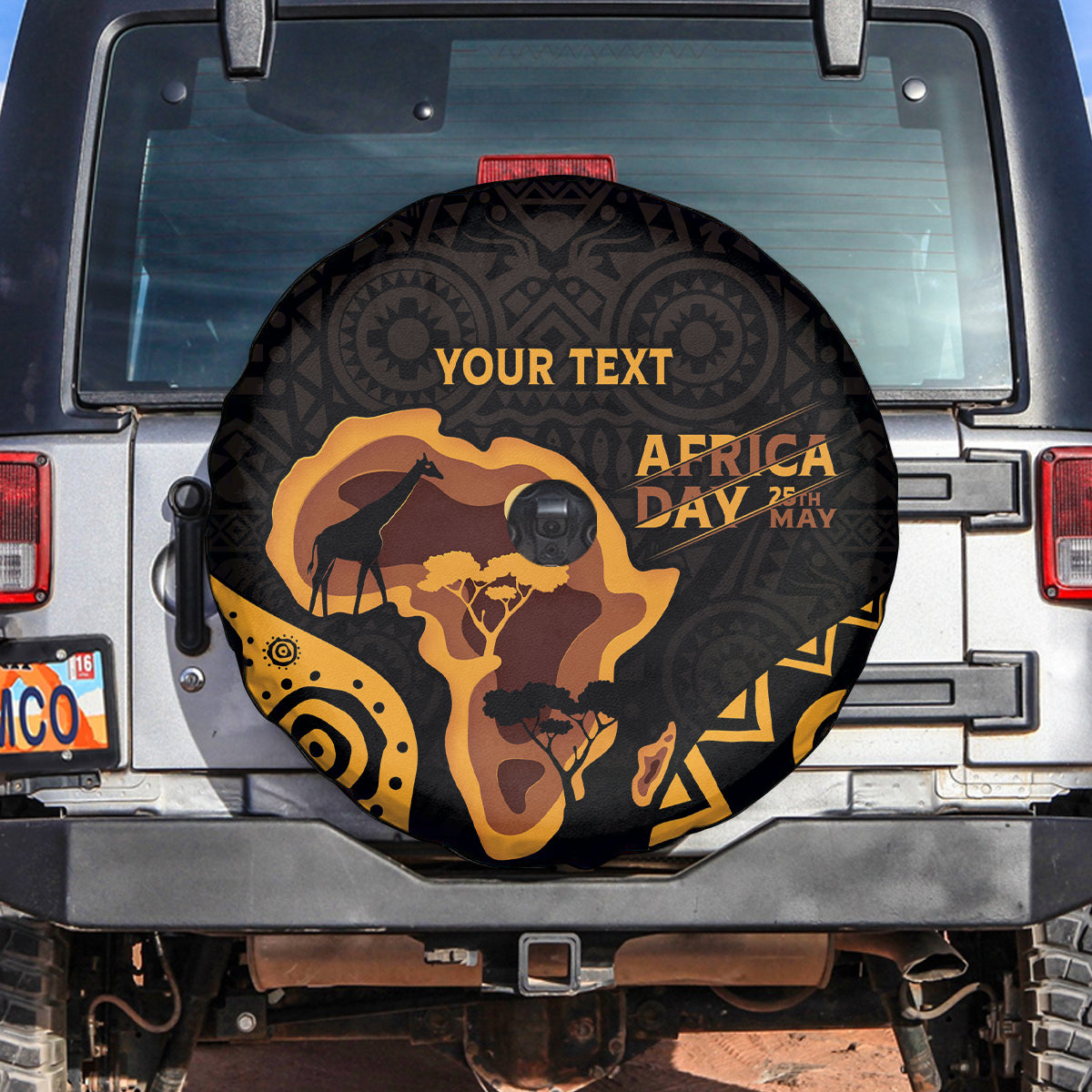 Africa Day Personalized Spare Tire Cover Ethnic Retro Style - Wonder Print Shop