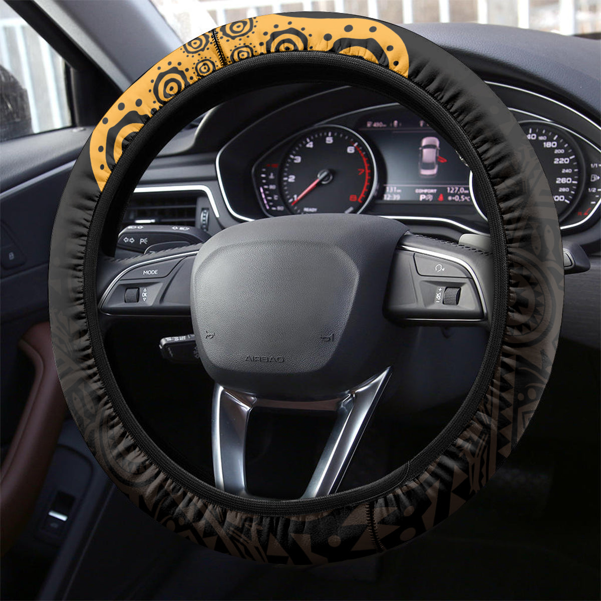 Africa Day Steering Wheel Cover Ethnic Retro Style - Wonder Print Shop