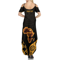 Africa Day Personalized Summer Maxi Dress Ethnic Retro Style - Wonder Print Shop