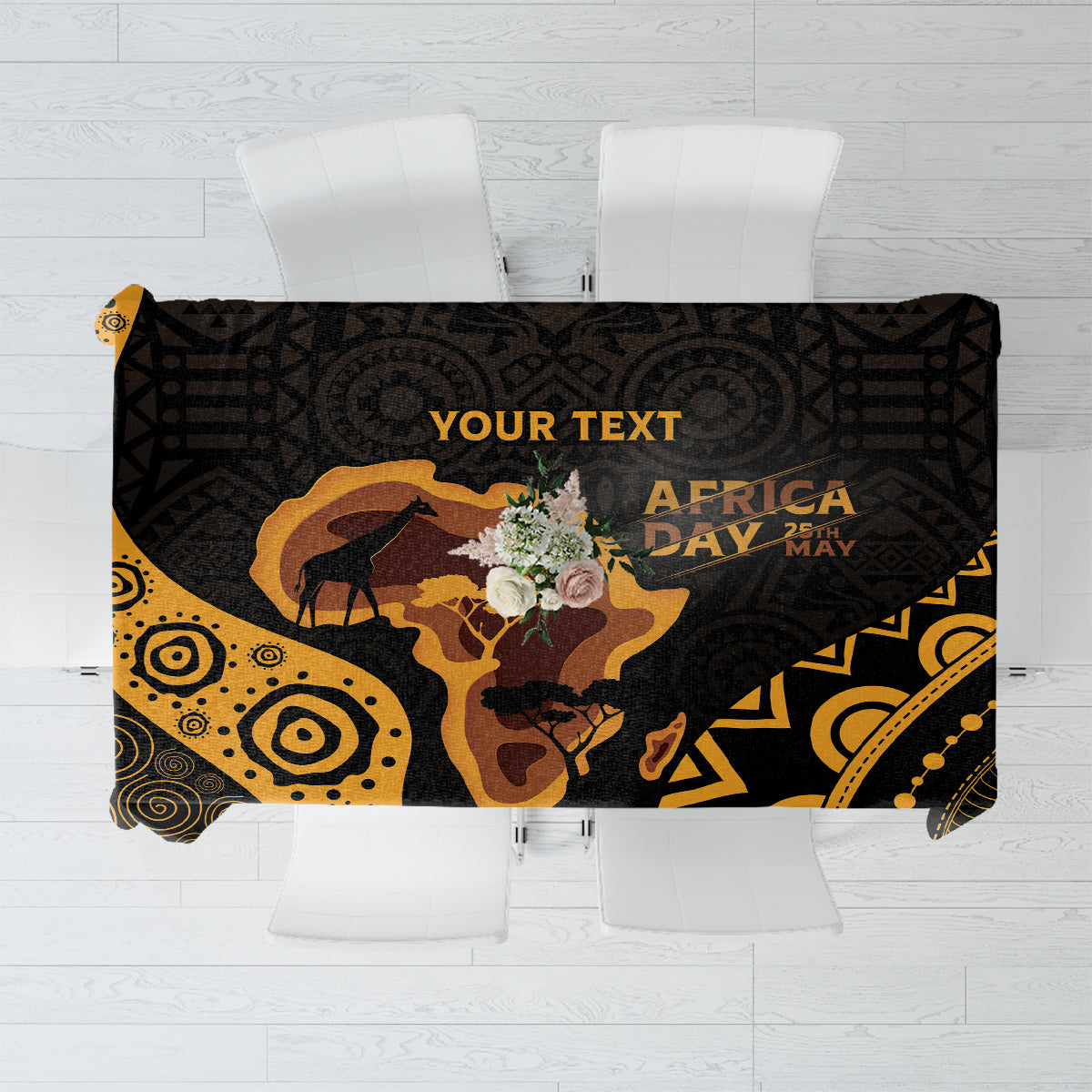 Africa Day Personalized Tablecloth Ethnic Retro Style - Wonder Print Shop